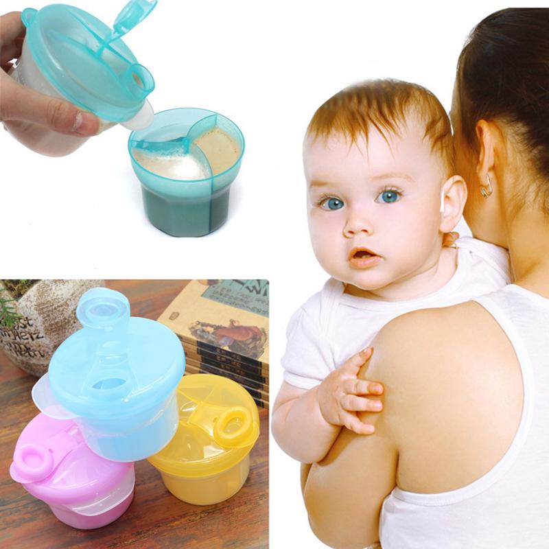 Buy 3 Grids Rotating Double Layer Removable Baby Milk Powder Can
