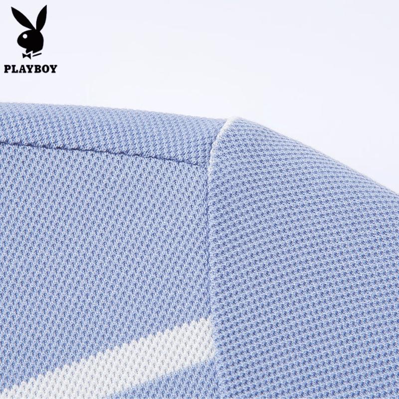 PLAYBOY Men's Modal Cotton Quick-Dry Striped Polo Shirt