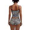 Europäisches und Amerikanisches Einfarbiges Leopardenmuster Homewear Camisole Set für Damen