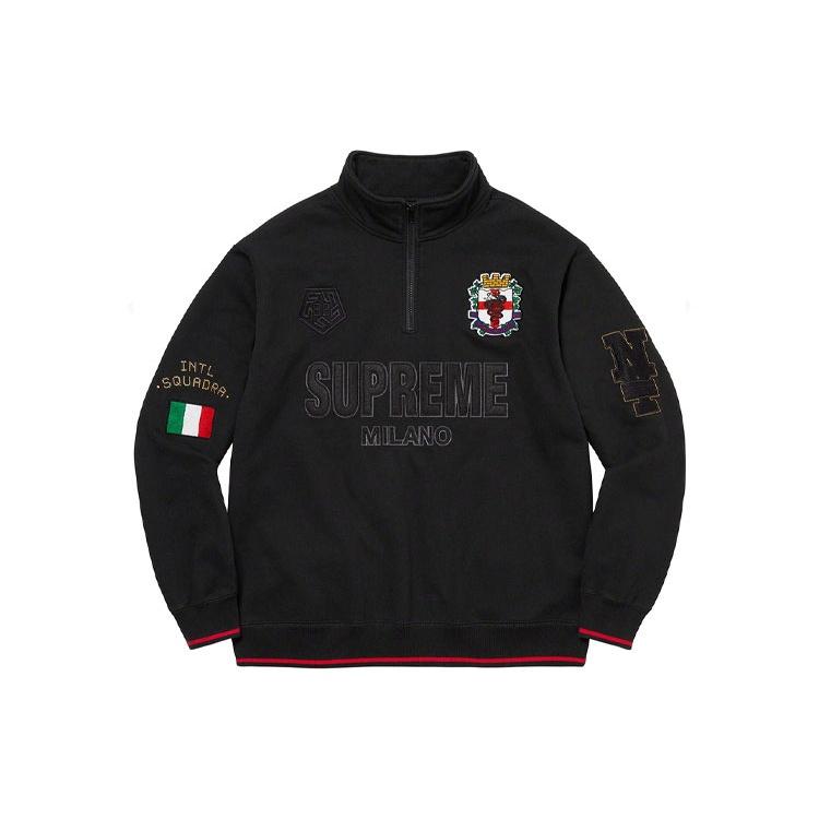 Supreme Milano Half Zip Pullover 'White Navy' Men's SUP-FW22-566