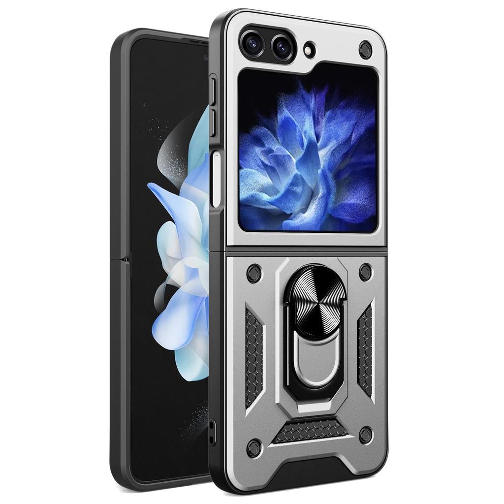Schutzhülle mit Ringhalter aus PC+TPU für Samsung Galaxy Z Flip6 5G