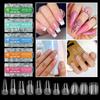 600pcs European & American Style Semi-Frosted No-Trace False Nail Tips