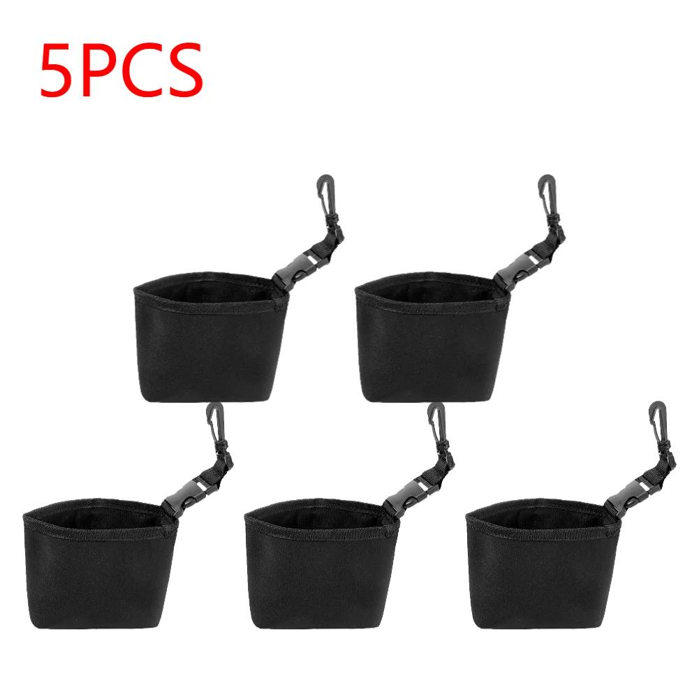 Portable Golf Club and Golf Ball Cleaning Bag with Detachable Clip Waterproof Liner Golf Accessory Cleaning Bag