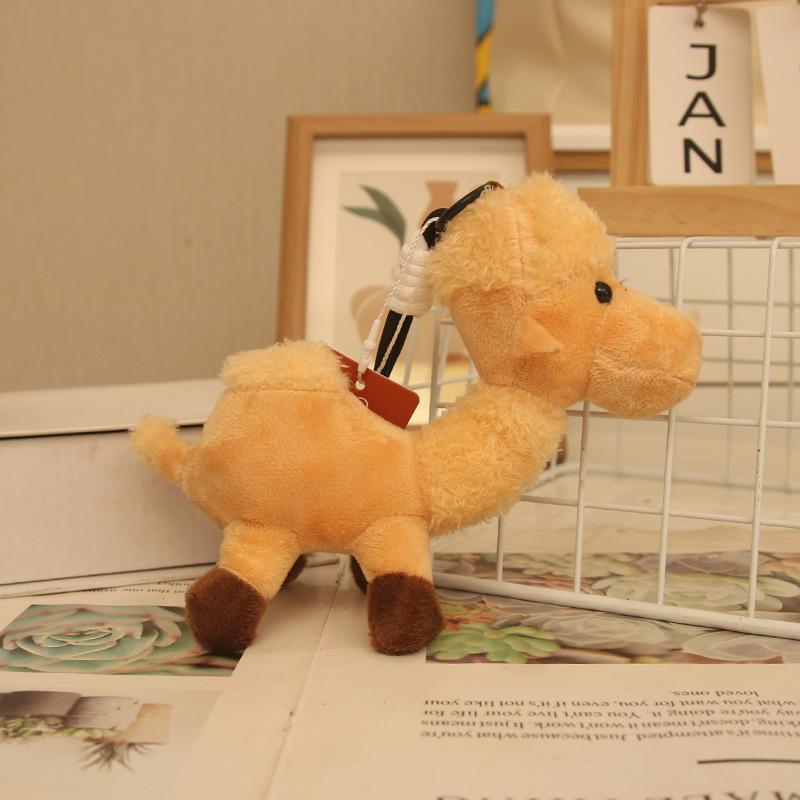 Niedliche Wüstenglocke liegendes kleines Kamel Anhänger Plüschtier Puppe Taschenanhänger Schlüsselanhänger Plüschpuppe