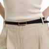 Black GolD D Buckle Leather Women S Belt