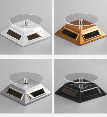 Solární vitrína 360 Automatický otočný talíř Organizér na šperky Náhrdelník Náramek Hodinky Stojan na displej telefonu