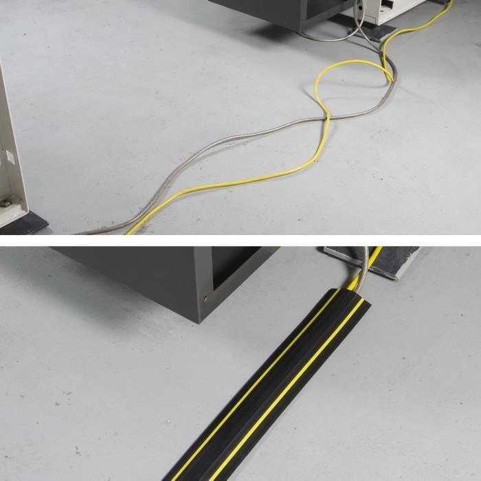 D-Line - Passe Câble Sol Souple FC83H/9M - Noir - Liégeable - Prévient les Accidents au Travail