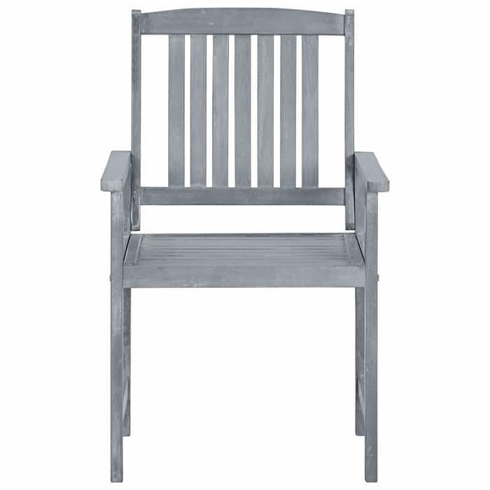 Maison Exclusive - Chaises de jardin lot de 6 Bois d'acacia massif Gris