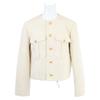 Celine Excellent Condition, Domestically Authorized 2V57M410T Cropped Officer Jacket 36 IvoryUsed