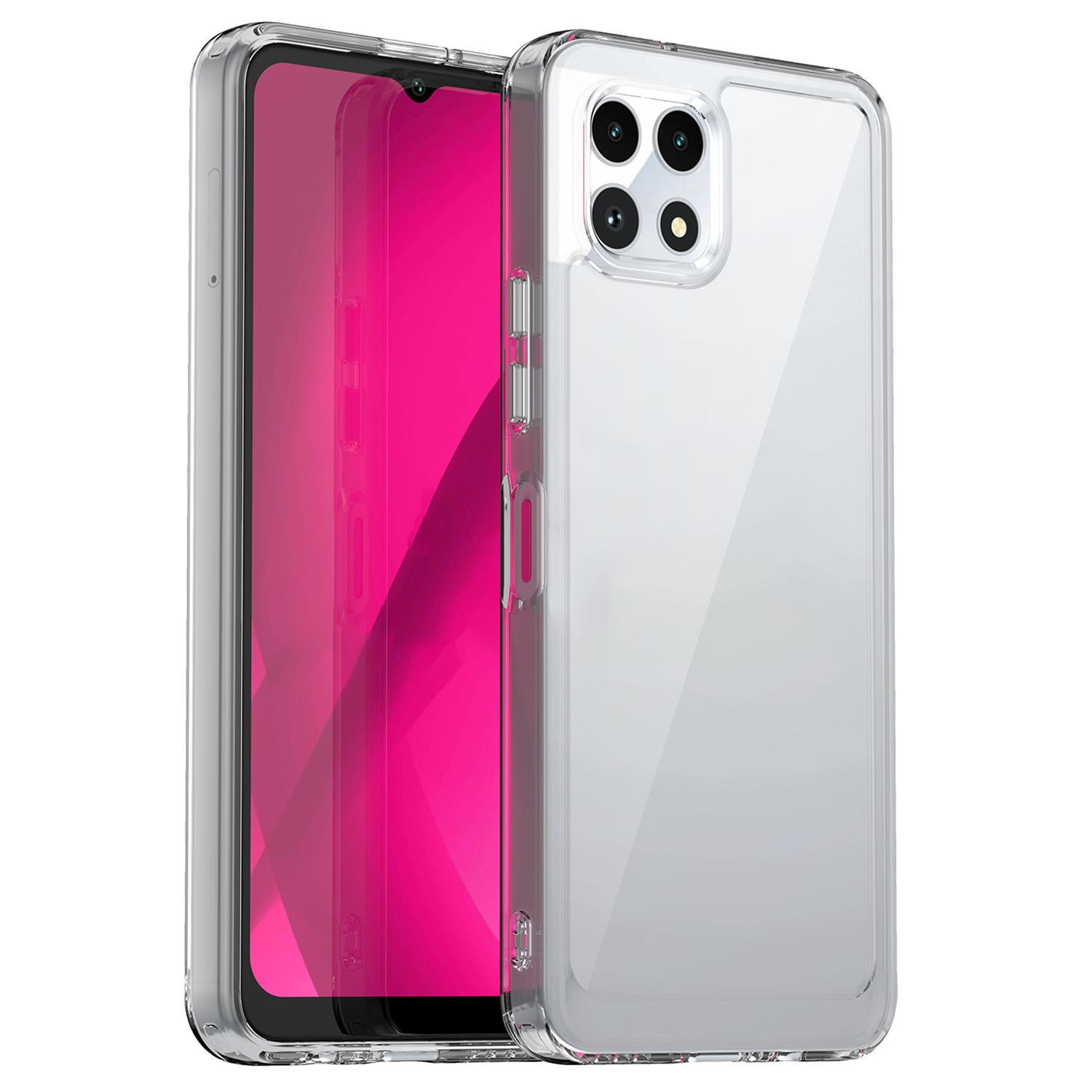 

For T-Mobile REVVL 7 Case Shockproof TPU+Acrylic Phone Cover Clear Back Transparent