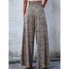 Spring Women's High Waist Trousers Casual Loose Leopard Printed Wide Leg Pants Party Streetwear Autumn Fashion Long Pants Female