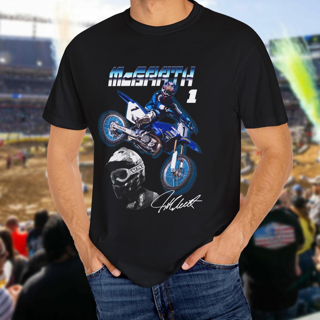 Vintage Supercross Jeremy McGrath T-Shirt Retro Motocross Graphic  Men T-Shirt Retro Dirt Bike Racing  Men T-shirt Streetwear