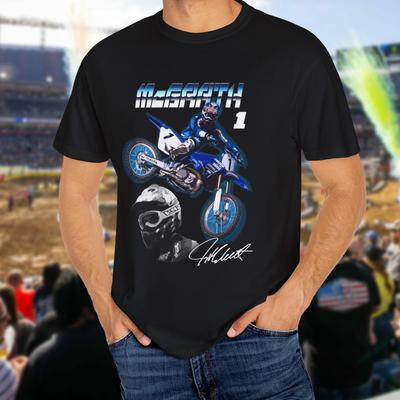 Pánské tričko s vintage potiskem Supercross Jeremyho McGratha s retro potiskem a grafikou pro motokros a závody na dirt bike, streetwear