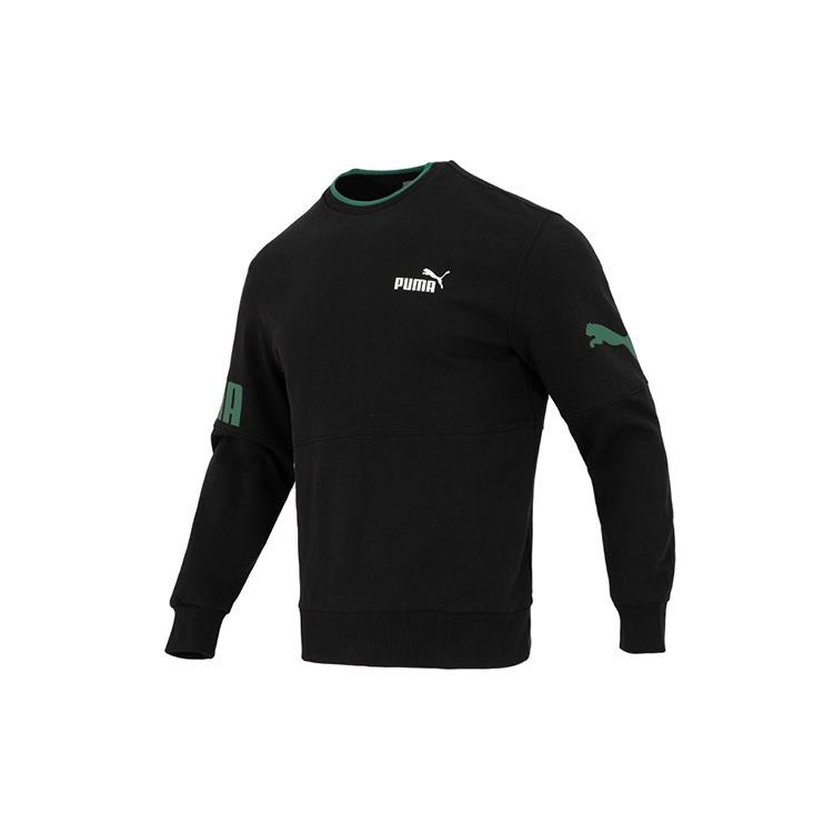 PUMA Power Crew Long Tee Black Men s 676666-51 L