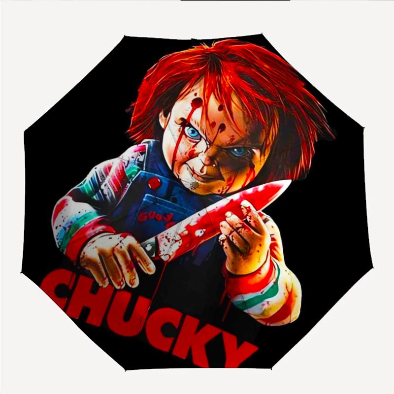 Chucky Fashionable Automatic Opening/Closing Folding Umbrella. Portable and Foldable, Ideal for Gift, Travel, and Daily Use.