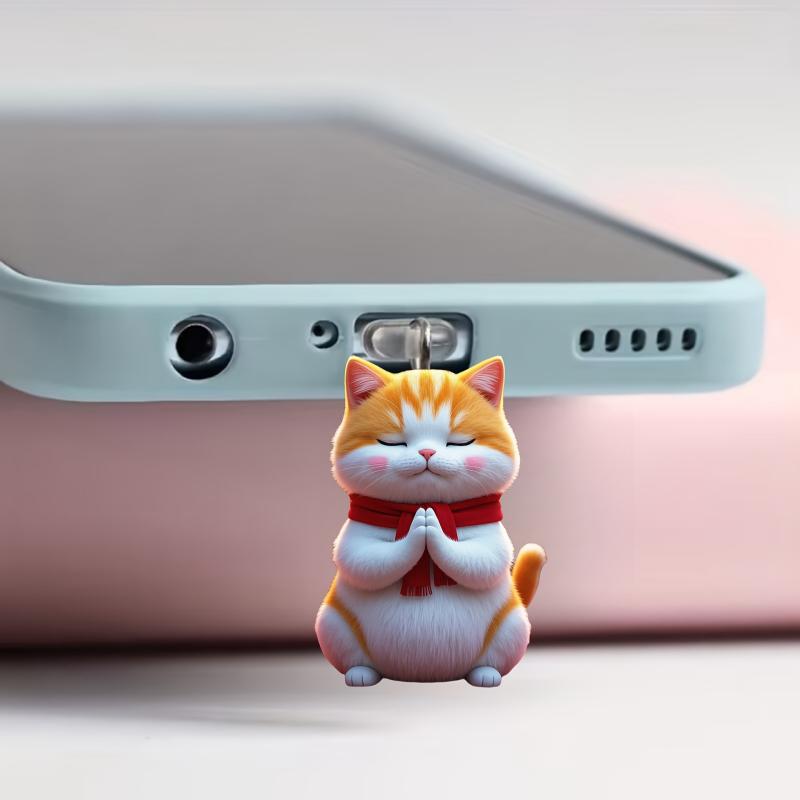 Acrylic Phone Dust Plug Pendant 2D Flat Pendant Suitable For Phone Type-C Universal Phone Accessories
