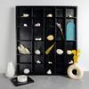 Organiseur tiroir - CREATIVE HOME - Vitrine Plateau Bois Noir - 28 Compartiments - 44,5 x 40 x 3 cm