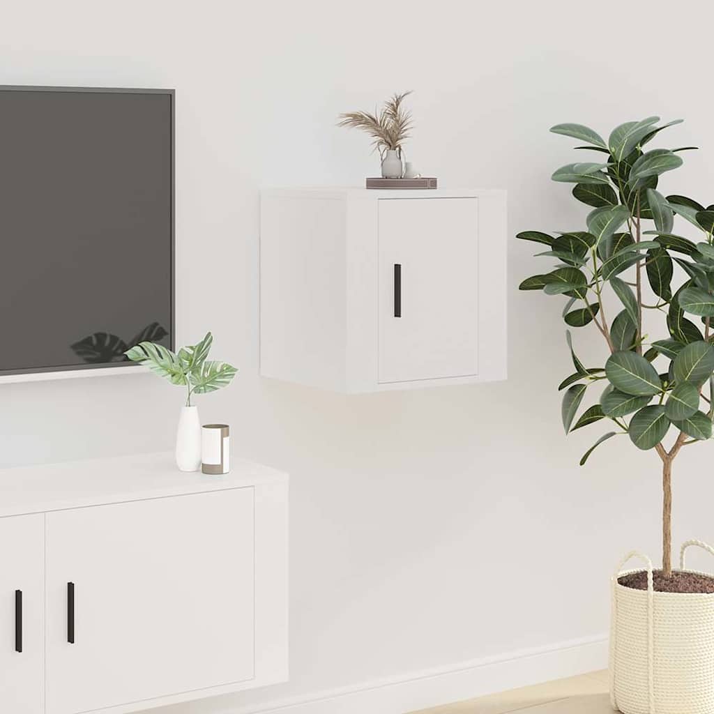 TV Wall Cabinet White 40 X 34.5 X 40 Cm