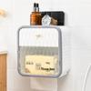 Bear Wall-mounted Double Multi-function Paper Towel Box Home Bathroom Dust Free Punching Paper Drawer Rubbish Bag Storage Box