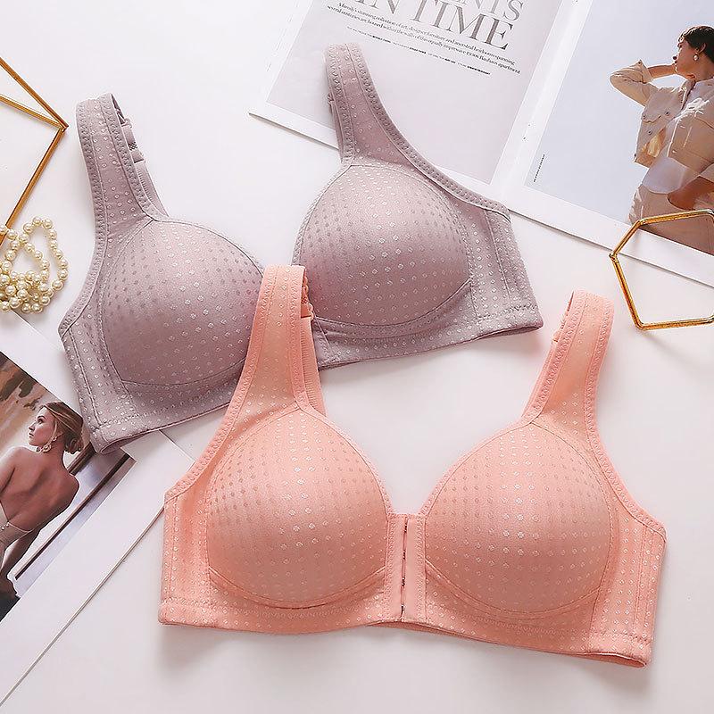 

Tooxika спереди пряжка большой размер тонкий сексуальный дышащий без стального кольца сбоку коллекция нижнее белье собранный регулируемый бюстгальтер 36/80BC