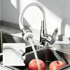 1PC High-End 360° Rotating Kitchen Faucet Flexible Silicone Hose Nozzle Household Sink Tap with 2 Supply Hoses