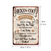 Vintage Metal Sign Farmhouse Decor Rustic Chicken Wall Art Retro Plaque