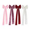 Chair Sash Bow Reusable Chair Back Velvet Bow Universal Wedding Events Banquet Anniversary Bridal Banquet Party Dining Chair Cover Decoration