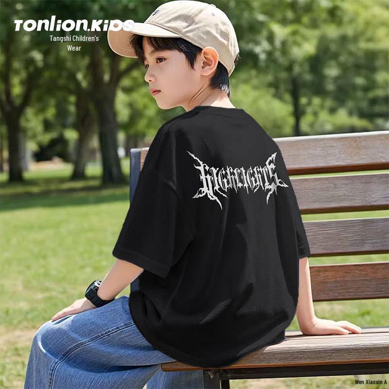 Tangshi Boys 2026 Summer Cotton Short Sleeve T-Shirt 150