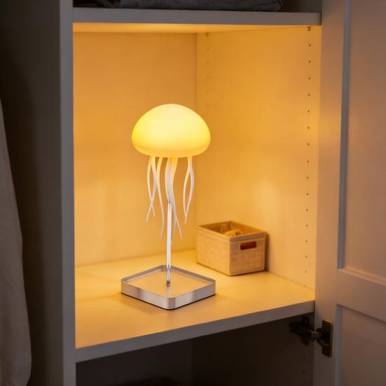 Yousheng Floating Jellyfish Lamp Voice And Sound Activated Night Light USB Rechargeable Color Changing Ocean Mood Light for Bedroom Decor