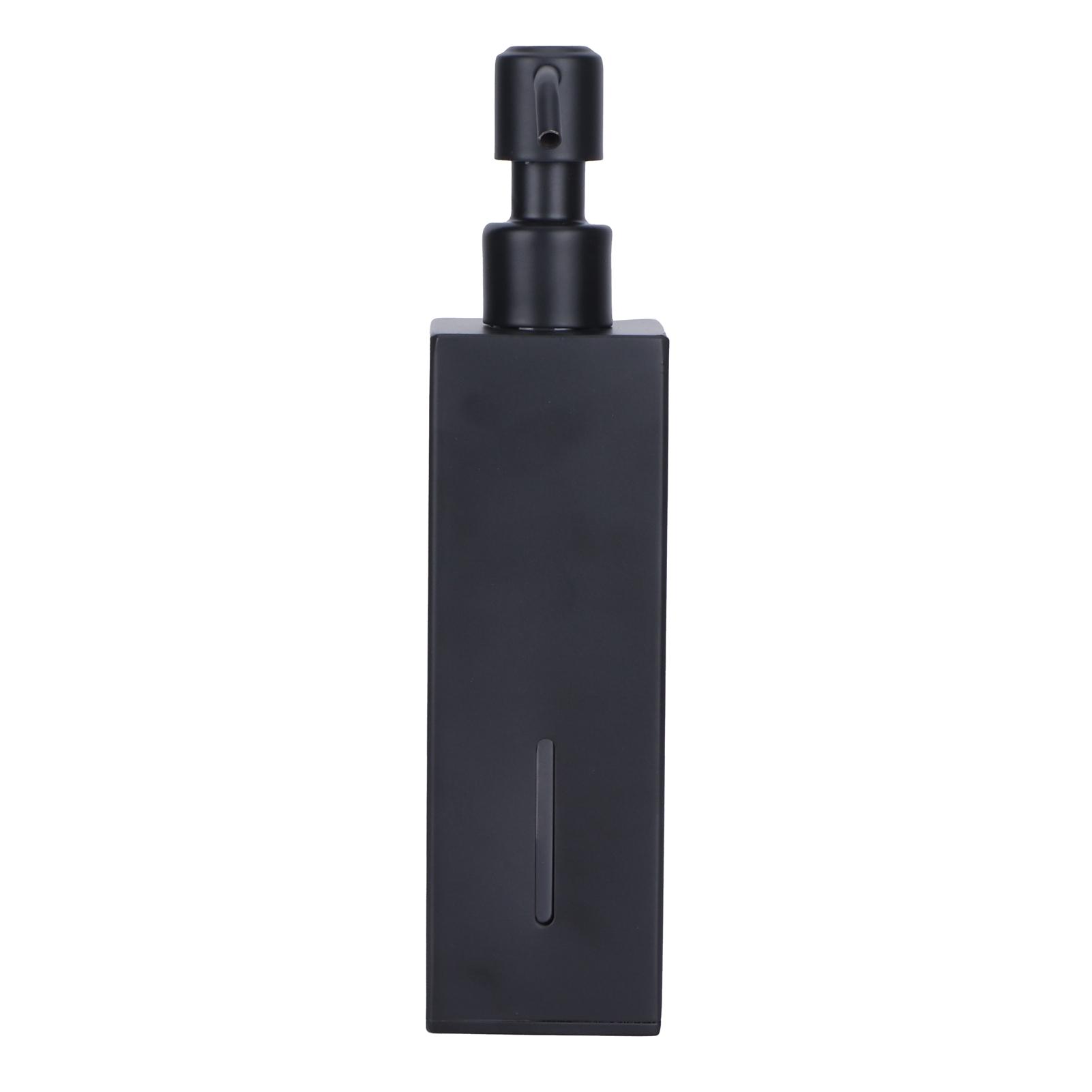 Konnwei Black 200Ml Square Shower Bottle 304 Stainless Steel Shampoo Hand Soap Dispenser