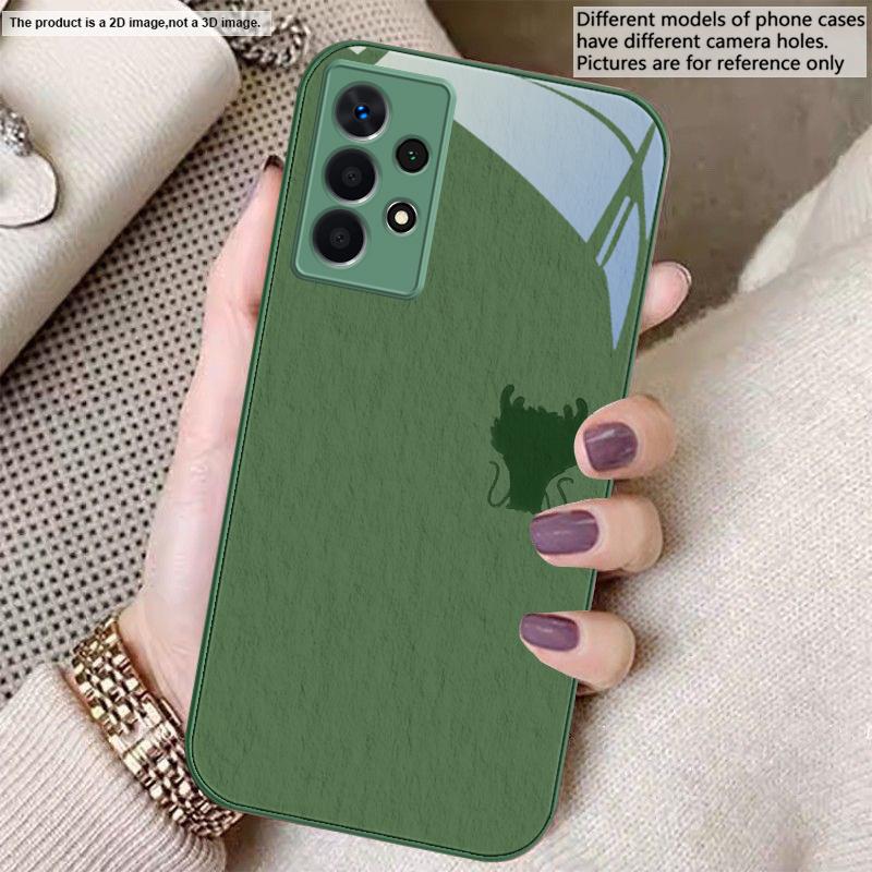 A sleek deep blue faucet For Samsung A20 30 22 23 24 25 26 31 32 33 34 35 42 50 51 52 53 54 55 56 70 71 72 73 glass phone case