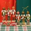 Wood Nutcrackers Figures Decors Handmade Wood Nutcrackers Sculpture Ornament Portable Holiday Decorations