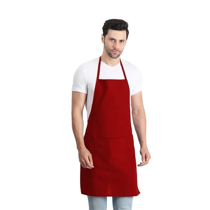 

@ Apron For Cooking Unisex For Restaurant Red Color 80Gm Zr-7057-60%Off