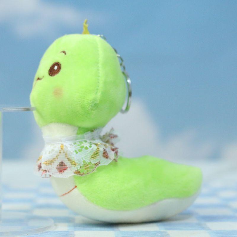Adorable Plush Snake Keychain Soft Toy Cute Cartoon Animal Accessory 12cm In Pink