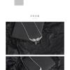 Fashion Angel Wing Inlaid Diamond Cross Clavicle Necklace Pendant For Men Women