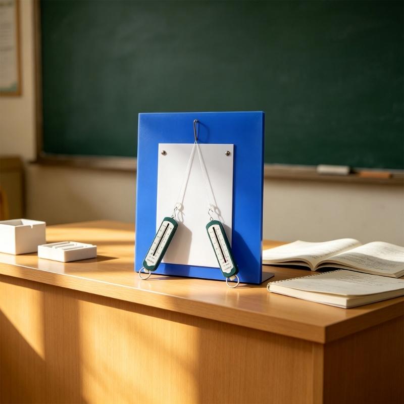 Physics Parallelogram Law Demonstrator Magnetic Force Composition Board with Clear Acrylic Panel and Double Gauges for Classroom Lab Lessons