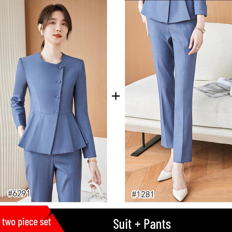 Women's High-End Professional Suit for Spring and Autumn: Elegant Attire for Hotel Managers, Front Desk Reception, and Beauty Salon Staff.
