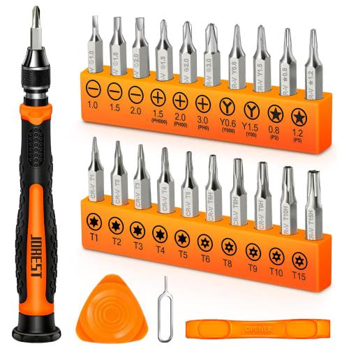 

Набор прецизионных отверток JOREST, 24 предмета, инструменты для DIY, треугольная/Y-образная Y000/Y00, Torx T1 T2 T3 T4 T5 T6 T8 T9 T15, Phillips PH000, звездочка P2/P5, -1.0