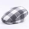 Men'S Autumn Thin Plaid Coarse Cloth Beret Outdoor Sunscreen Sun Hat Women'S Trend Forward Hat