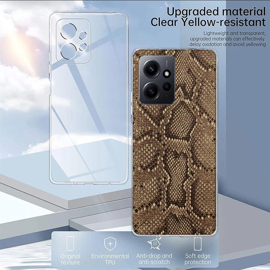 It looks like Real Snake Skin Phone Case For Redmi Note 14 15 Pro 5G 13 12 Pro Plus 11 11T 11E 11S 10 Pro 10S 9 9S Cover Cell Cl