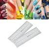 10PCS Fake Nails Measuring Ruler Professional Portable Transparent Nail Art PVC Soft Ruler for Nail Measuring Tool