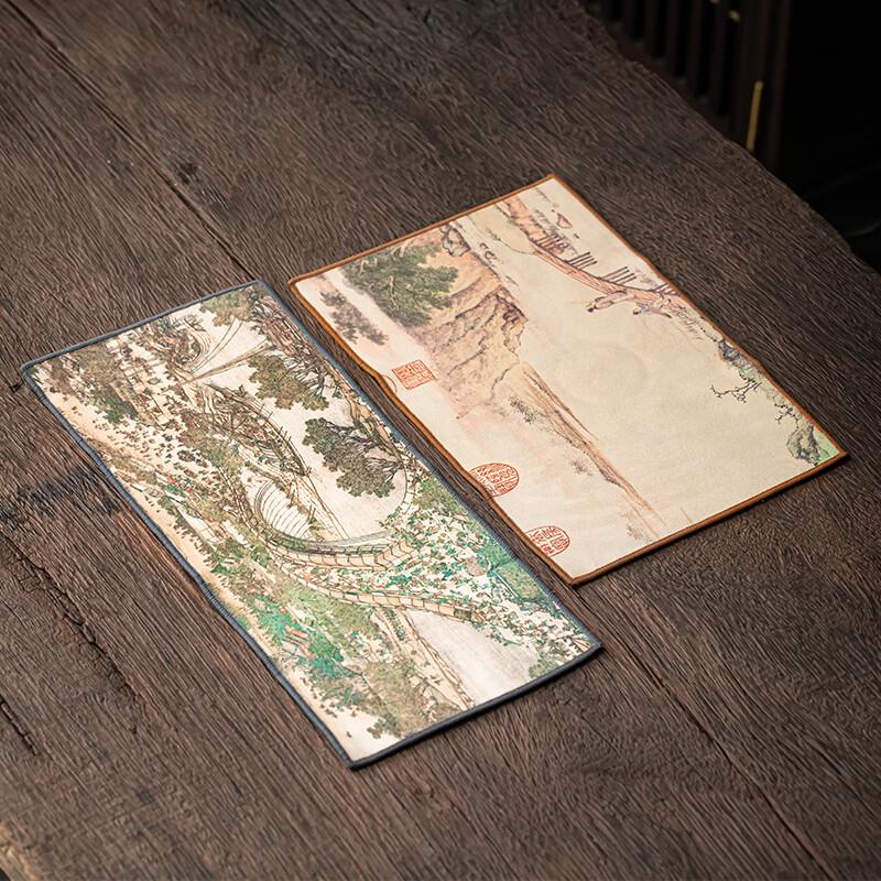 Sushic Retro Chinese Style Waterproof Tea Mat & Towel Set