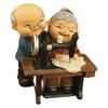 Vintage Elderly Couple Resins Statue Figurine Weddings Valentines Day Gift for Couples and Home Decors Enthusiasts