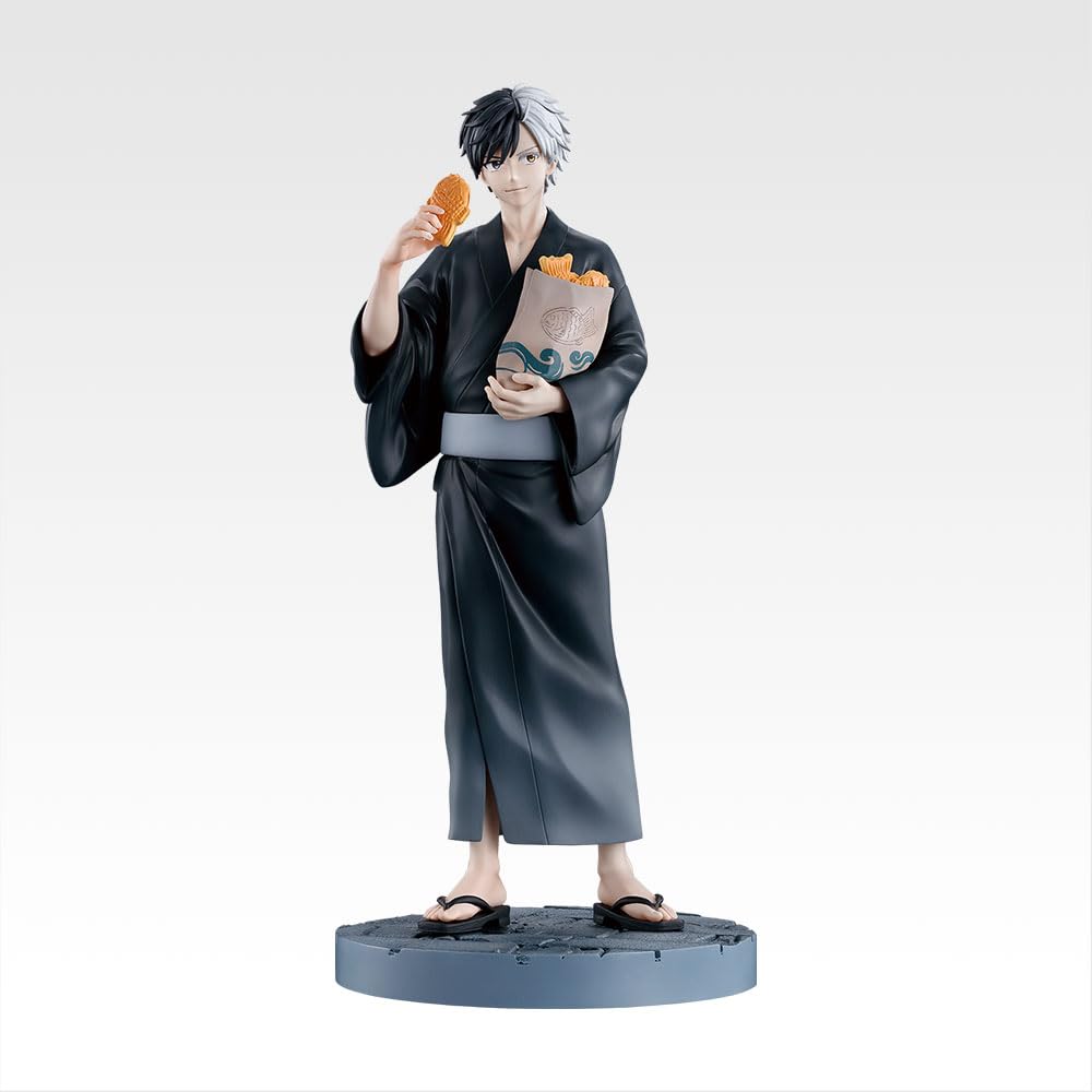 No-brand Product Ichiban Kuji WIND BREAKER Sakura Haruka Yukata Figure Festival Taiyaki Cobblestone Style Base Approx. 19cm