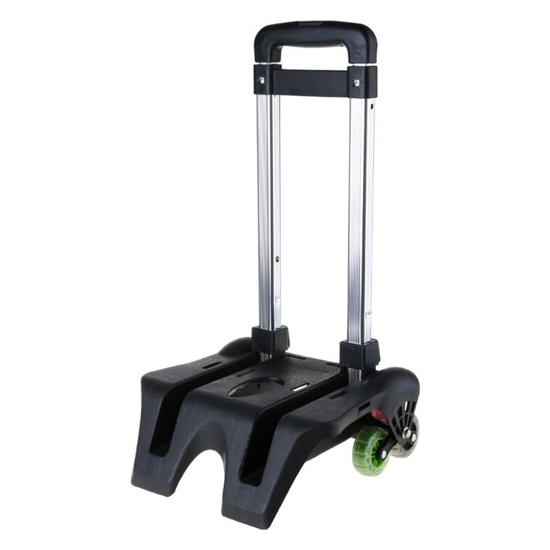 Складная тележка-каталка из алюминиевого сплава, детская тележка, аксессуар для детского сада, начальной школы, рюкзака чёрный
