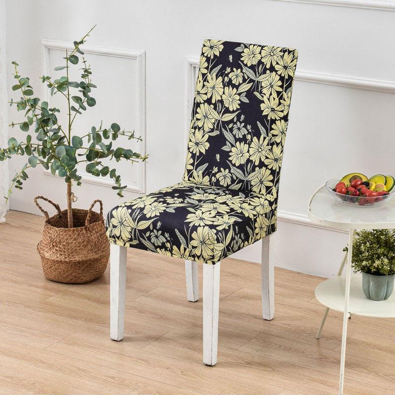 New Colors Chair Covers Floral Modern Slipcover For Dinning Room Wedding Stretch Elastic Furniture Protector