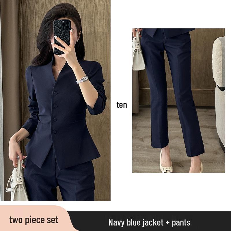Women's Professional Suit Set: Elegant Business & Formal Wear for Medical, Beauty, Event Venues, and Reception Settings.