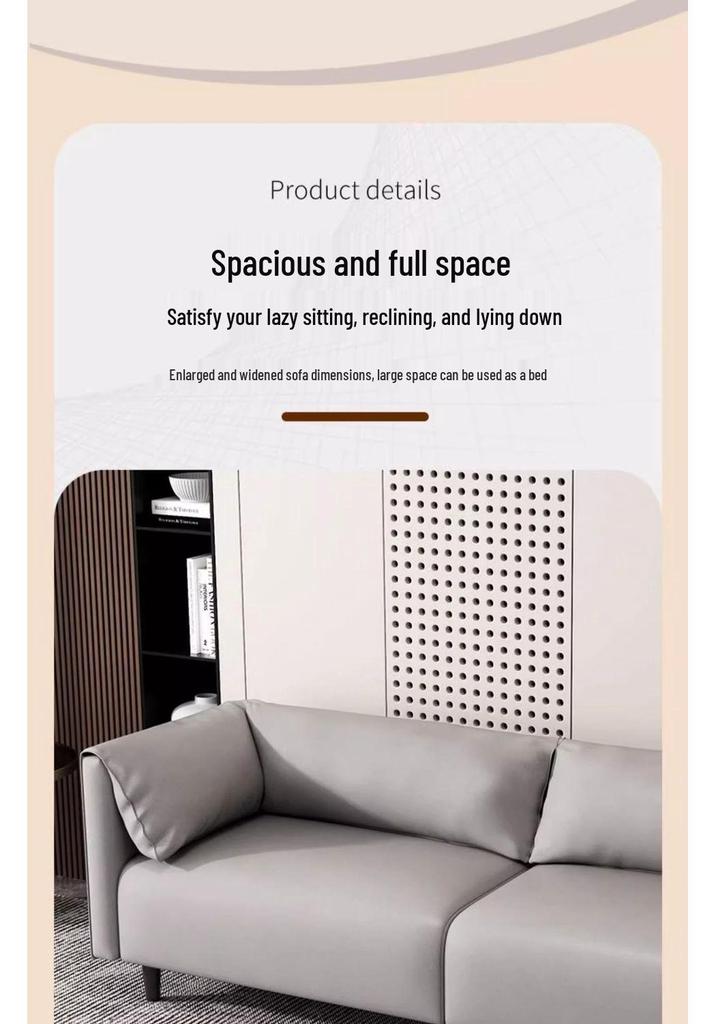 Modern Light Luxury Small Apartment Sofa - Cat Scratch Leather Fabric for Bedroom, Lounge, or Clothing Store