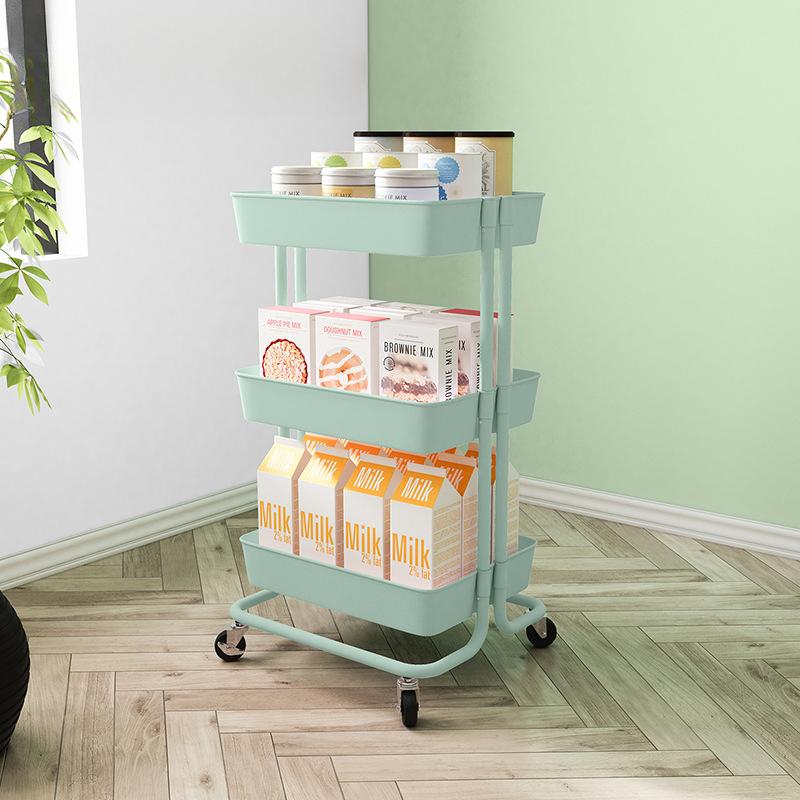 Cart Storage Rack Floor Standing Bedroom Supplies Multi-layer Storage Rack Bathroom Movable Storage Rack