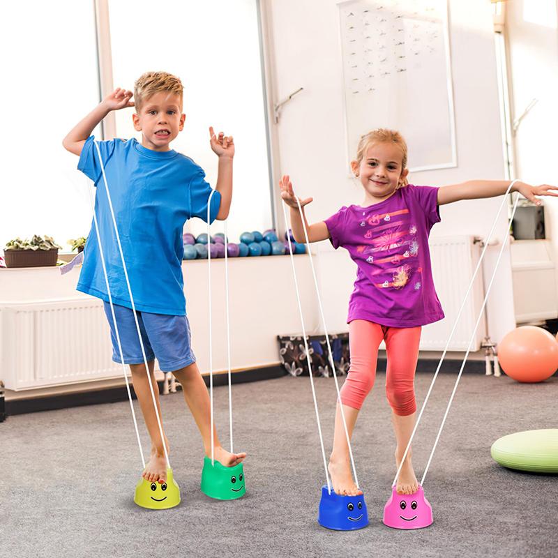 Children Sports Fitness Toys Skip Ball Stilts Frog Jump Group Games Activities Balance Training Indoors Outdoors Kids Gifts TMZ